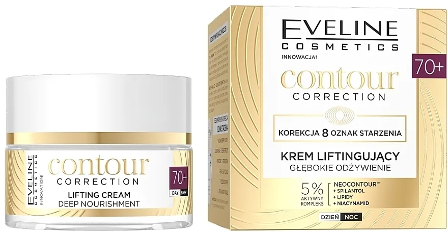 Eveline Contour Correction Lifting Cream 70+ Deep Nourishing Dubinski hranljiva lifting krema