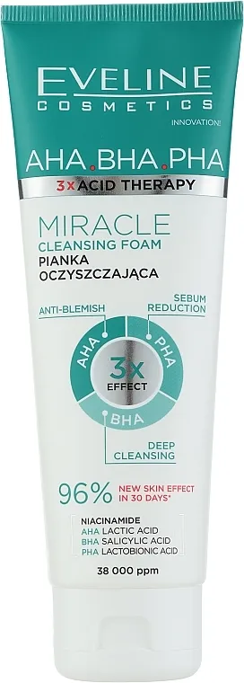 Eveline Cosmetics 3xAcid Therapy Čisteća pena za umivanje lica