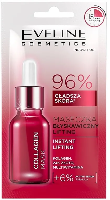 Eveline Cosmetics Collagen Instant Lifting Face Mask Kolagenska maska Brzo Lifting