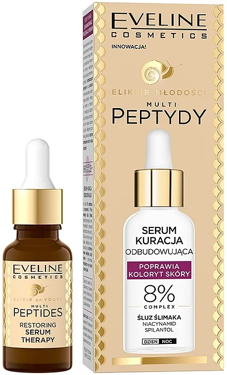 Eveline Cosmetics Elixir Of Youth Multi Peptides Restoring Serum Therapy Serum za lice za obnovu