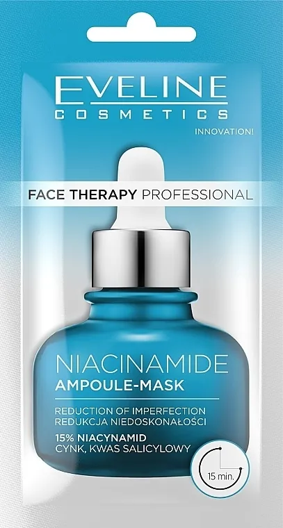Eveline Cosmetics Face Therapy Professional Niacinamide Ampoule Mask Ampula-maska za lice sa niacinamidom
