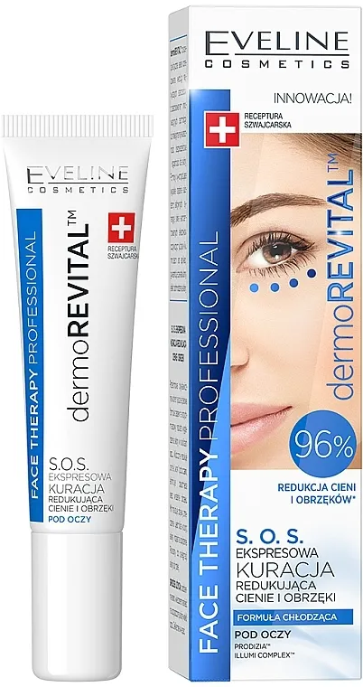 Eveline Cosmetics Face Therapy Professional SOS DermoRevital Express serum za kožu oko očiju protiv podočnjaka i natečenosti