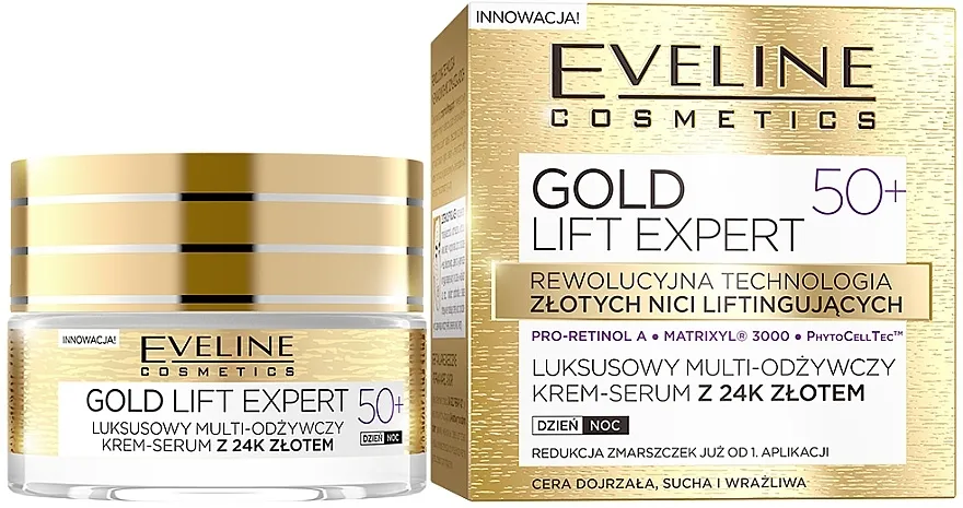 Eveline Cosmetics Gold Lift Expert Multi-hranjiva krema 50+