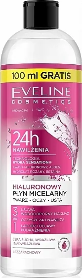 Eveline Cosmetics Hydra Sensation Hyaluronic Micellar Water Micelarna voda 3 u 1