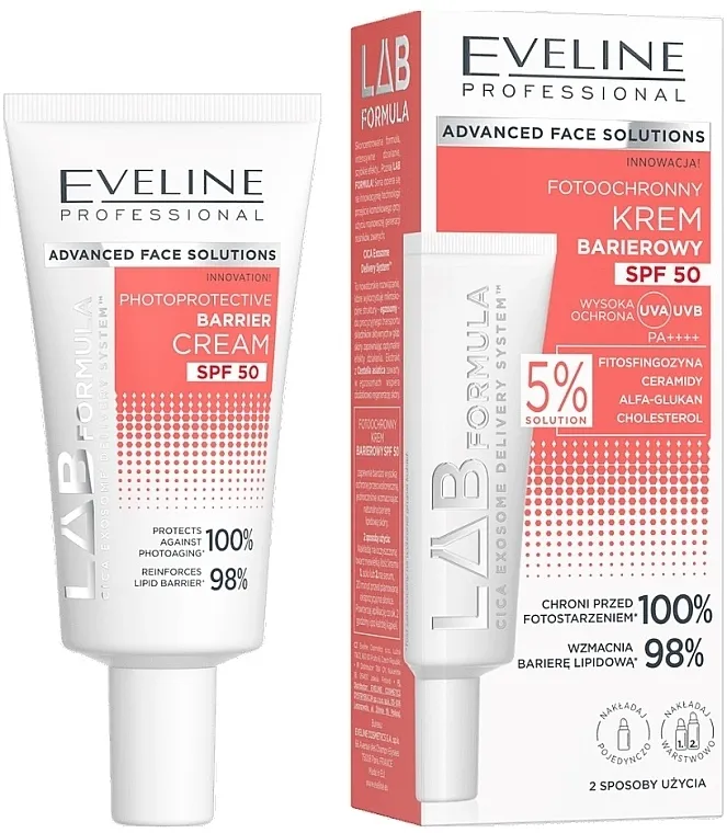 Eveline Cosmetics LAB Formula Photoprotective UVA and UVB Barrier Cream SPF50 Krema za lice sa zaštitom od sunca