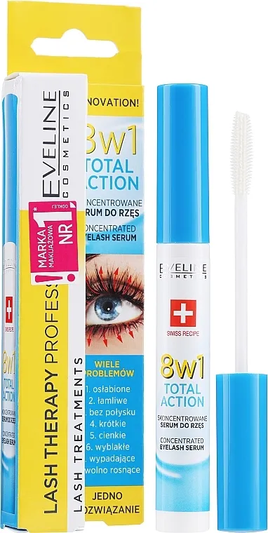 Eveline Cosmetics Multi-Purpose Eyelash Serum Total Action 8in1 Serum za trepavice