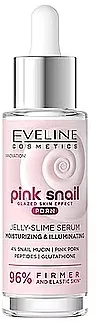 Eveline Cosmetics Pink Snail Jelly Slime Moisturizing Serum Hidratantni serum za lice