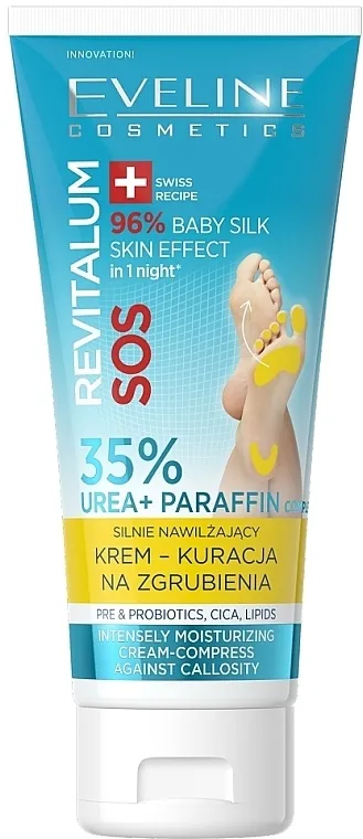 Eveline Cosmetics Revitalum SOS Cream-Compress 35% Urea + Parafin Hidratantna krema-terapija za zadebljanja