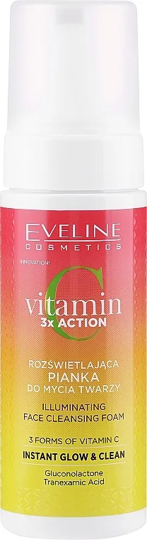 Eveline Cosmetics Vitamin C 3x Action Illuminating Face Cleansing Foam Pena za čišćenje lica