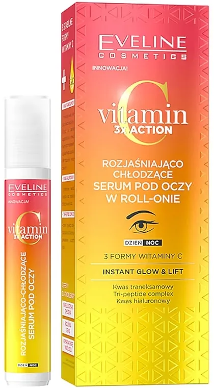 Eveline Cosmetics Vitamin C 3x Action Serum-valjak za kožu oko očiju