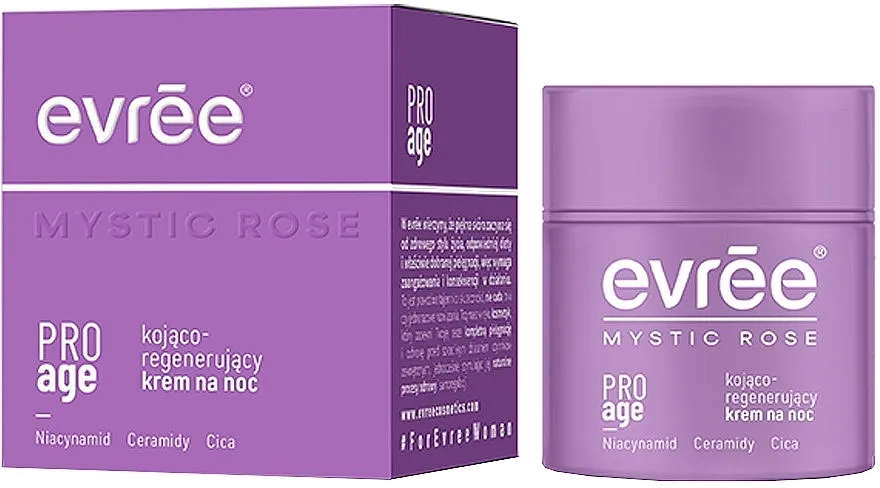 Evree Mystic Rose Pro Age Soothing &amp; Regenerating Night Cream Umirujuća i regenerativna noćna krema za lice