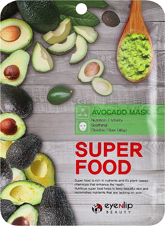 Eyenlip Super Food Avocado Mask Sheet maska ​​za lice "Avocado"