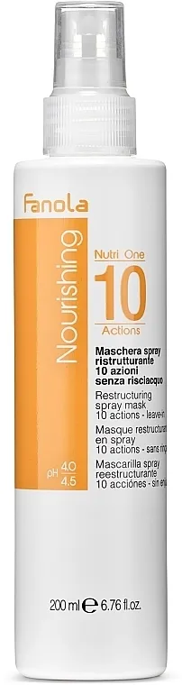 Fanola Nourishing Nutri One 10 Actions Restructuring Spray Mask Revitalizirajuća maska za kosu u spreju bez ispiranja, PH 4,0-4,5