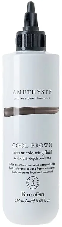 FarmaVita Amethyste Cool Brown Instant Colouring Fluid Fluid za bojenje kose, hladna braon nijansa