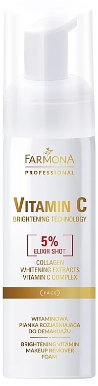 Farmona Professiona Vitamin C Brightening Vitamin Makeup Remover Foam Vitaminska pena za uklanjanje šminke koja posvetljuje