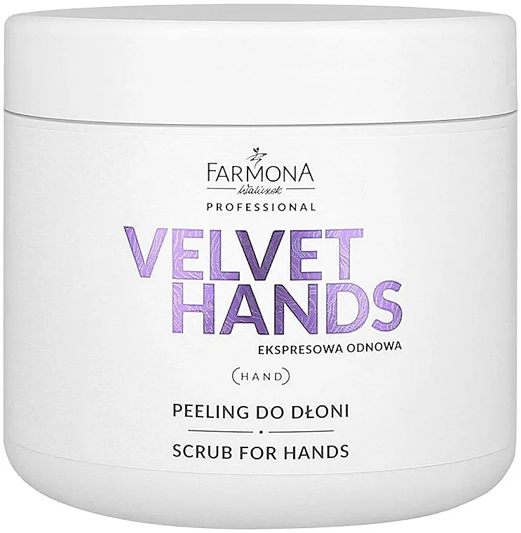 Farmona Professional Velevet Hands Scrub For Hands Scrub za ruke s mirisom ljiljana i jorgovana