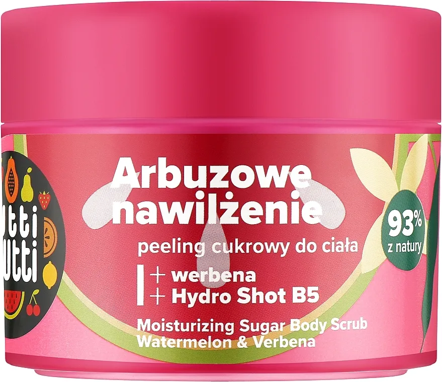 Farmona Tutti Frutti Sugar Body Scrub Watermelon And Verbena Hidratantni šećerni piling za tijelo "Lubenica i verbena"