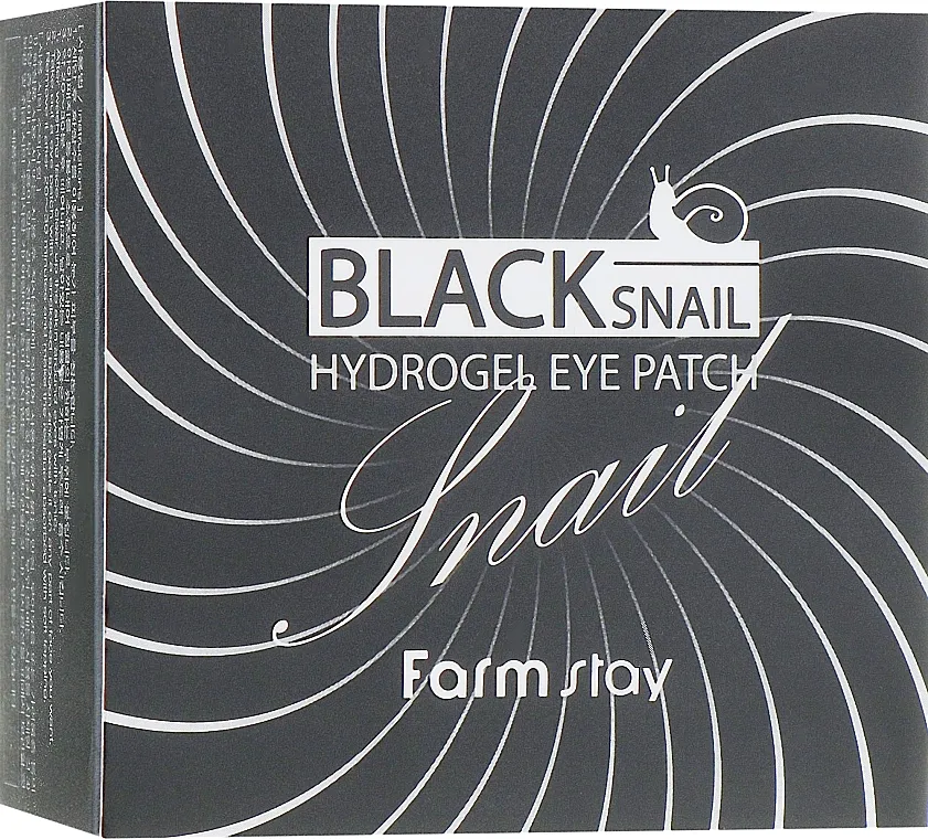 FarmStay Black Snail Hydrogel Eye Patch Hidrogel flasteri za oči s mucinom crnog puža