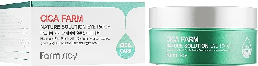 FarmStay Cica Farm Nature Solution Eye Patch Hidrogel flasteri sa azijskom centelom