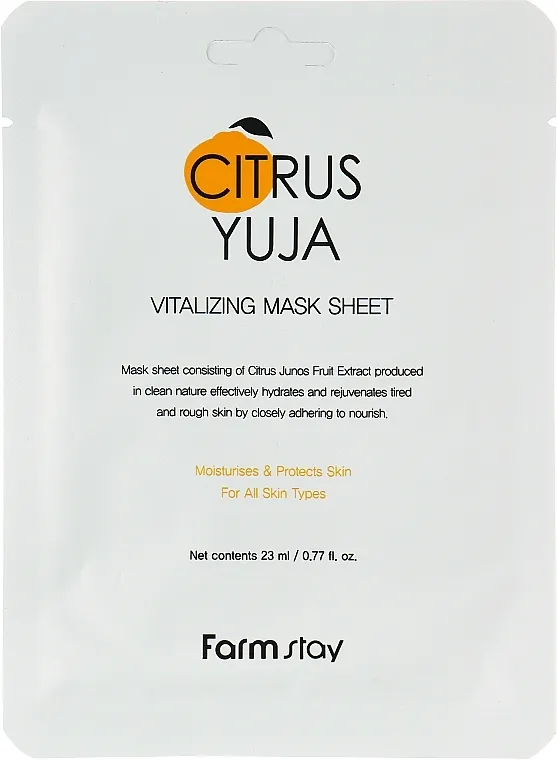 FarmStay Citrus Yuja Vitalizing Mask Sheet Sheet maska za lice sa yuzu