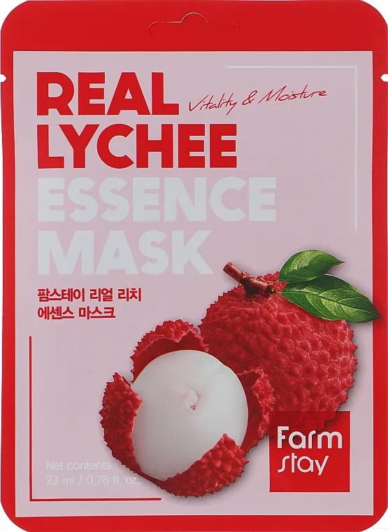 FarmStay Real Lychee Essence Mask Sheet maska za lice s ekstraktom ličija