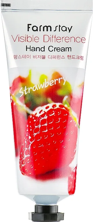 FarmStay Visible Difference Hand Cream Strawberry Krema za ruke s ekstraktom jagode