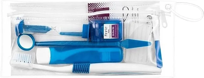 Feelo Ortho Kit Ortodonski set u kozmetičkoj torbici, plavi