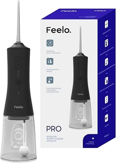 Feelo Pro Irygator Water Flosser Irigator, crni