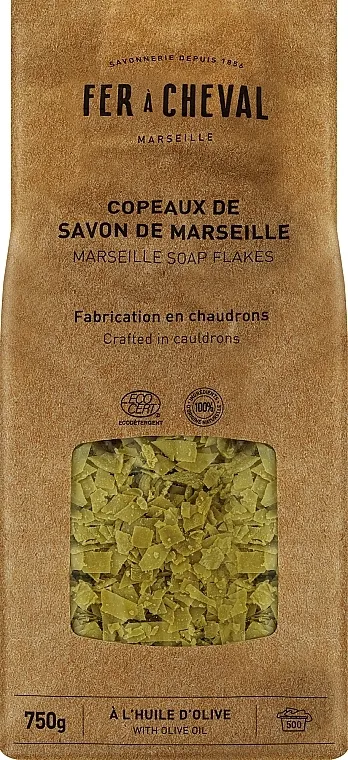 Fer A Cheval Olive Marseille Soap Flakes Pahuljice sapuna od marseljskog sapuna Maslina, papirna vrećica
