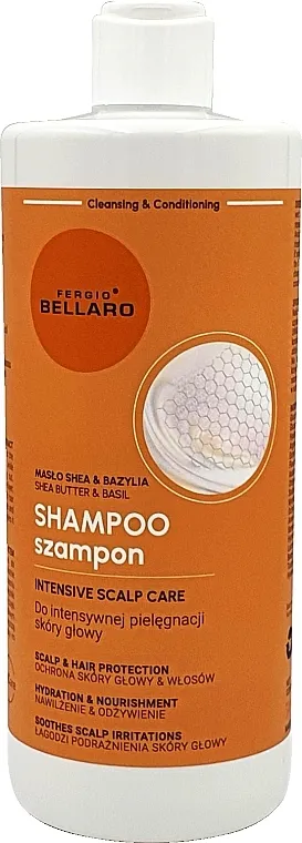 Fergio Bellaro Shampoo Intensive Scalp Care Šampon za intenzivnu negu kože glave sa shea puterom i bosiljkom