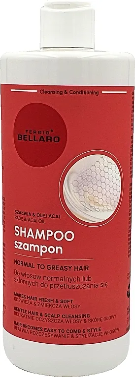 Fergio Bellaro Shampoo Normal to Greasy Hair Šampon za normalnu i masnu kosu sa uljem žalfije i asai bobica