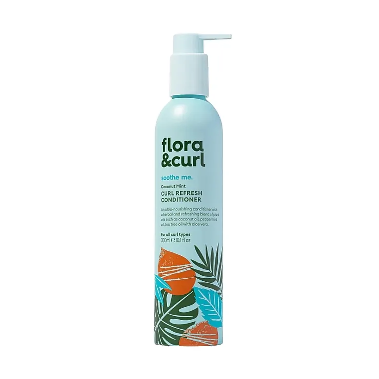 Flora &amp; Curl Soothe Me Coconut Mint Curl Refresh Conditioner Regenerator za kosu (sa dozerom)