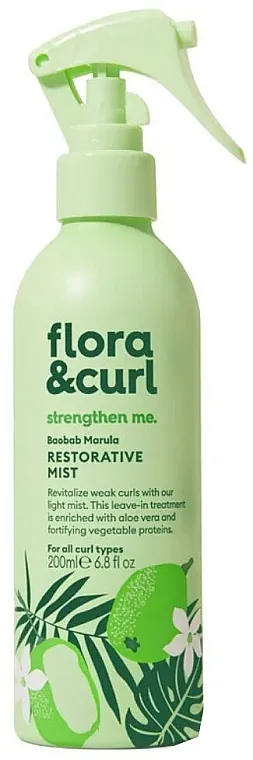 Flora &amp; Curl Strengthen Me Baobab Marula Restorative Mis Obnavljajuća maglica za kosu