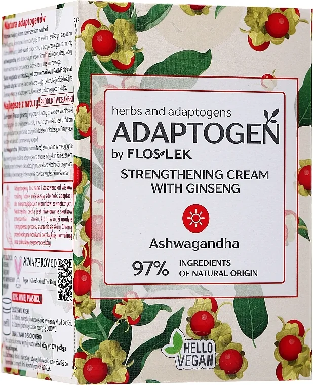 Floslek Adaptogen Strengthening Cream With Ginseng Učvršćujuća dnevna krema "Ginseng"