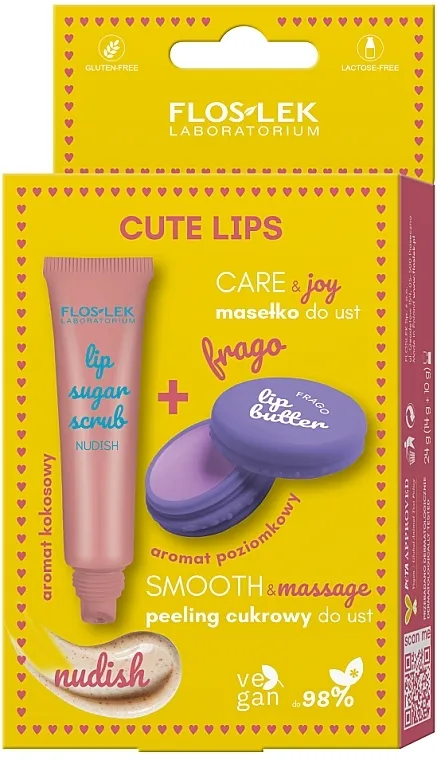 Floslek Cute Lips (l/butter/10g + l/scrub/14g) Set za negu usana