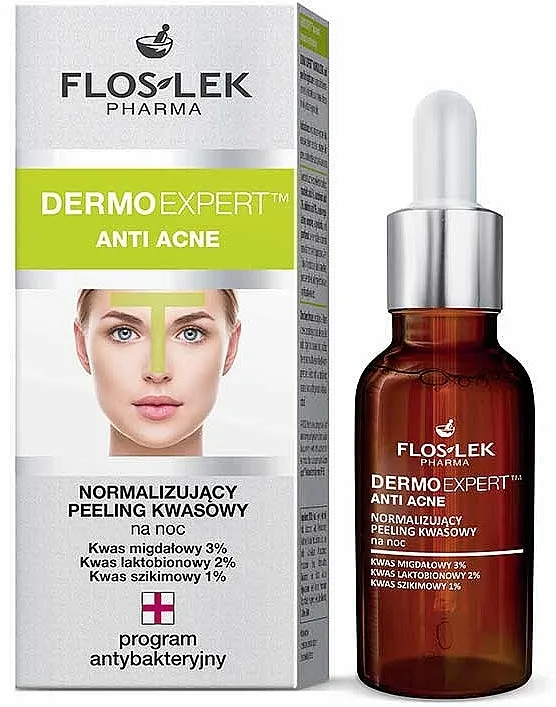 Floslek Dermo Expert Anti Acne Peeling Normalizirajući noćni piling