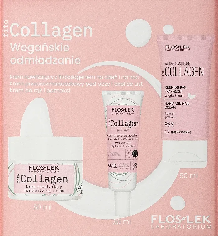 Floslek Fito Collagen (eye/cr/30ml + f/cr/50ml + h/cr/50ml) Set