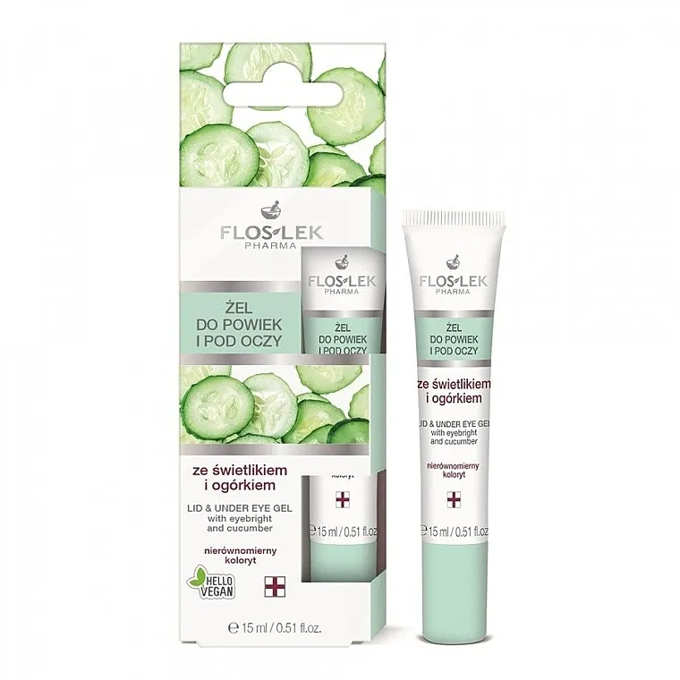 Floslek Lid And Under Eye Gel With Eyebright &amp; Cucumber Gel za kapke i kožu oko očiju s podočnjakom i krastavcem