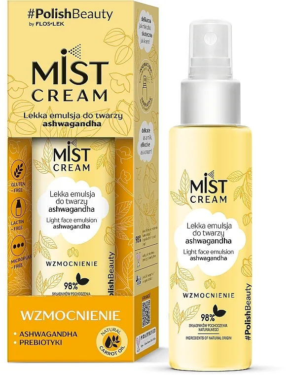 Floslek Mist Cream Light Face Emulsion Ashwaganda Lagana emulzija za lice