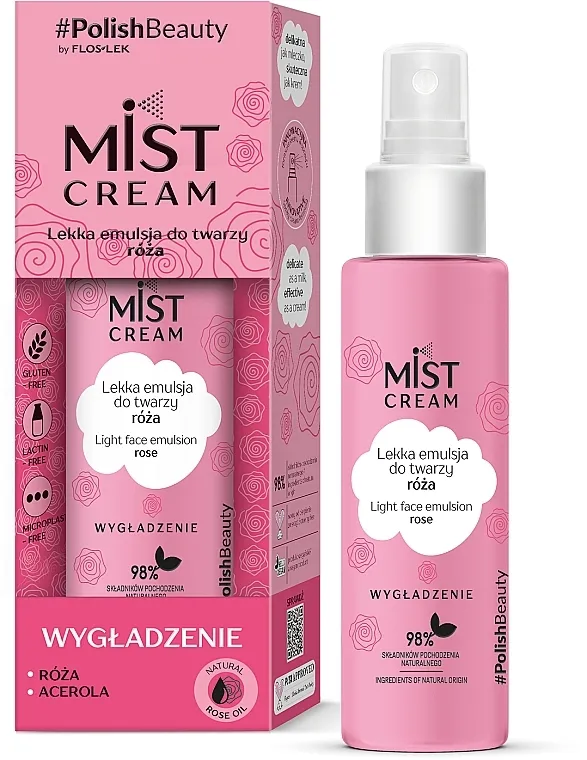 Floslek Mist Cream Light Face Emulsion Rose Lagana emulzija za lice