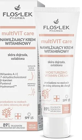 Floslek MultiVIT Care Moisturizing Vitamin Cream SPF15 Hidratantna dnevna krema za lice sa vitaminima