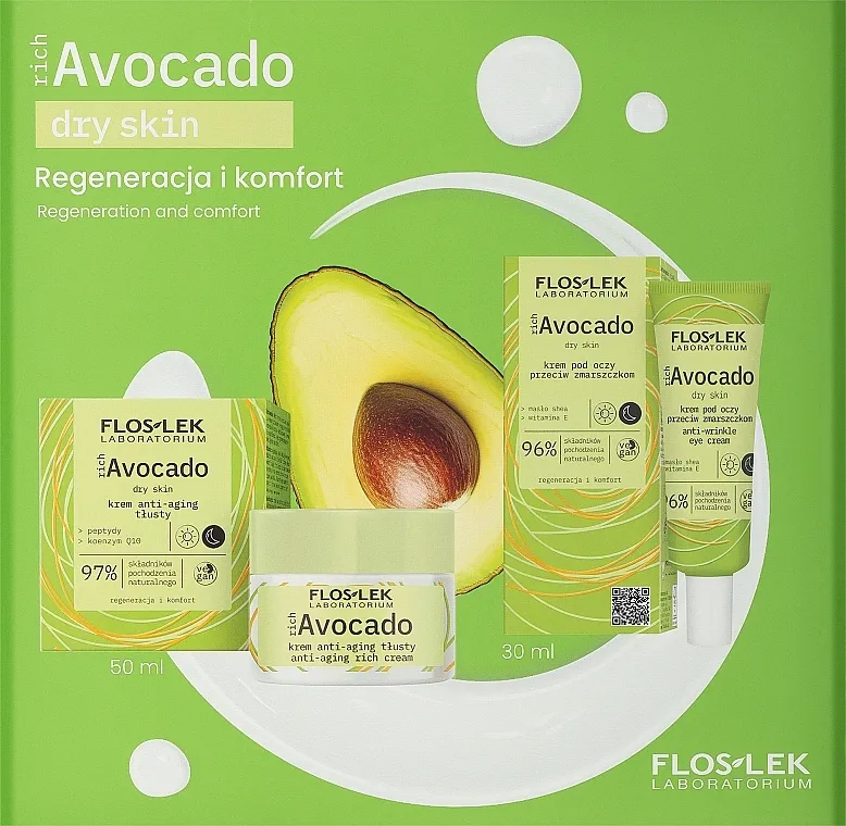 Floslek richAvocado Dry Skin (f/cr/50ml + eye/cr/30ml) Set