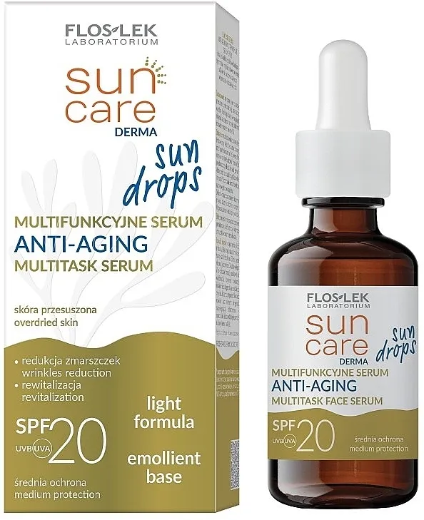 Floslek Sun Care Derma Anti-Aging Multitask Serum SPF 20 Višenamenski serum za zaštitu od sunca za lice