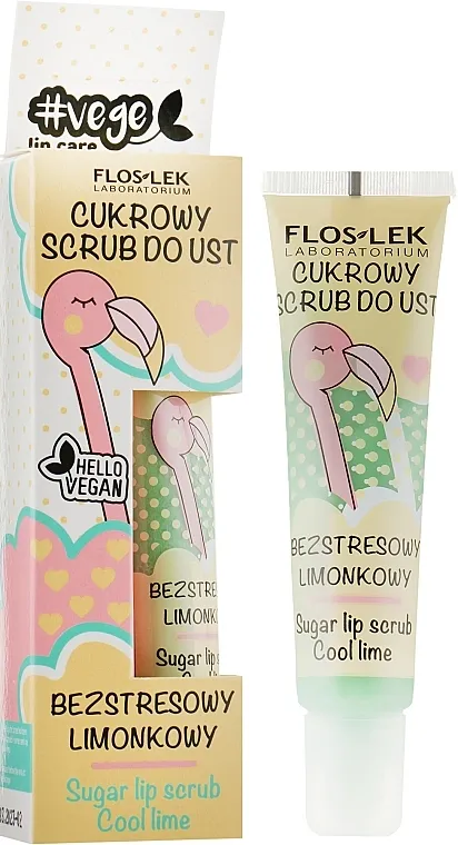 Floslek Vege Lip Care Sugar Lip Scrub Cool Lime Šećerni scrub za usne