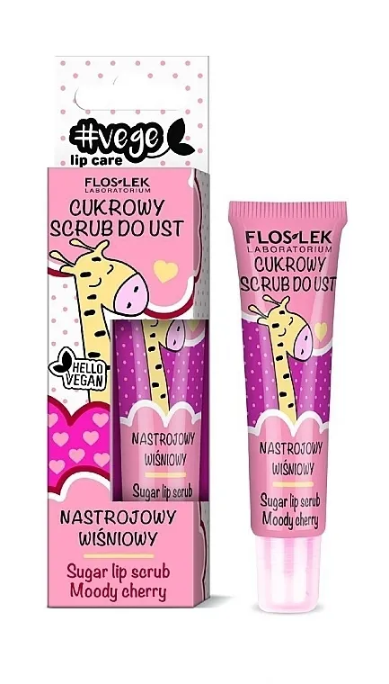 Floslek Vege Lip Care Sugar Lip Scrub Moody Cherry Šećerni scrub za usne