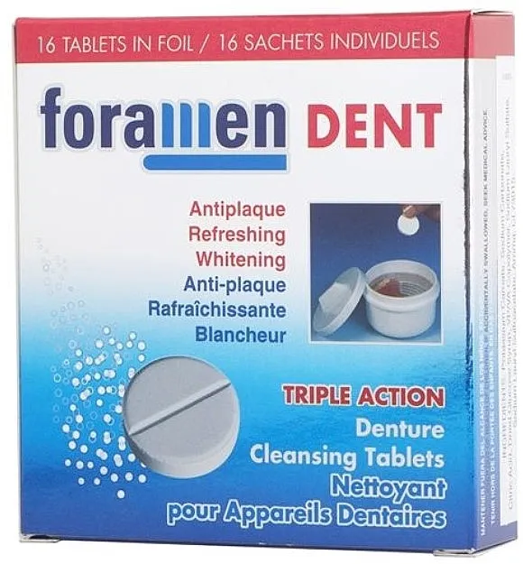 Foramen Dent Triple Action Denture Cleansing Tablets Tablete za čišćenje zubnih proteza