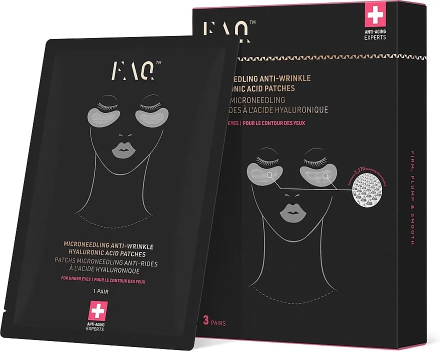 Foreo FAQ Microneedling Anti-Wrinkle Hyaluronic Acid Patches Flasteri sa hijaluronskom kiselinom protiv bora ispod očiju