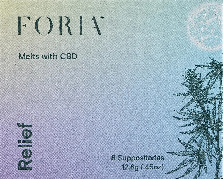 Foria Relief Melts with CBD Suppositories Čepići za menstrualne bolove i nelagodnost u karlici