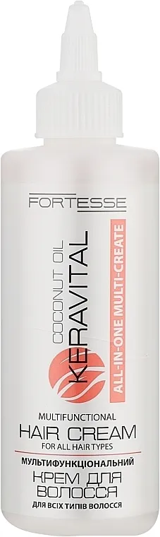 Fortesse Professional All-In-One Multi-Create KeraVital Multifunctional Hair Cream Multifunkcionalna krema za kosu sa kokosovim uljem i UV filterom