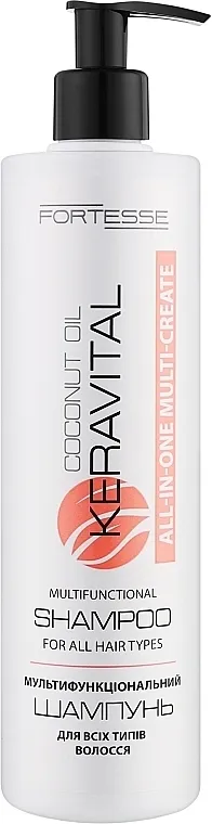 Fortesse Professional All-In-One Multi-Create KeraVital Multifunctional Shampoo Višenamenski šampon sa kokosovim uljem i UV filterom
